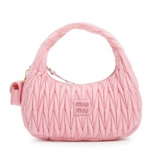 Miu Miu Mini Matelassé Pink Re-nylon Tote